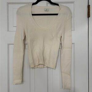Abercrombie Cream Scoop Neck Sweater